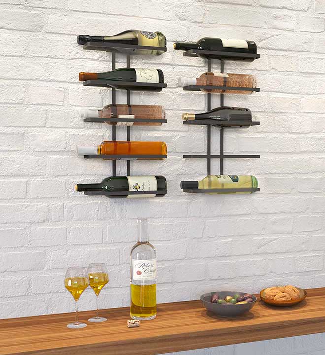 METALTEX Wine-Wall 5, Bottle holder