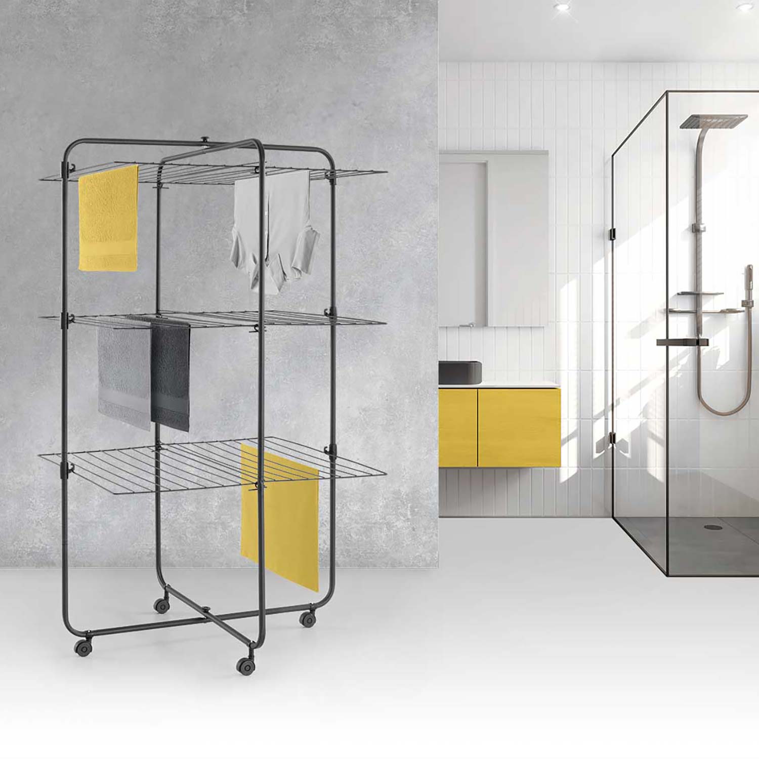 Nizza Maxi - Tower foldable laundry dryer by Metaltex 